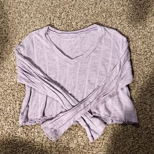 Cropped long sleeve shirt